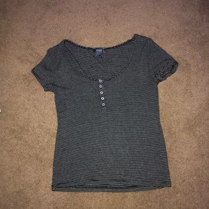 forever 21 black and white striped t shirt